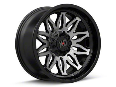 XD Gunner Gloss Black Machined with Gray Tint 6-Lug Wheel; 20x10; -18mm Offset (21-24 Tahoe)