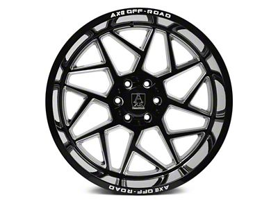 Axe Wheels Nemesis Gloss Black Milled 6-Lug Wheel; 22x12; -44mm Offset (99-06 Sierra 1500)