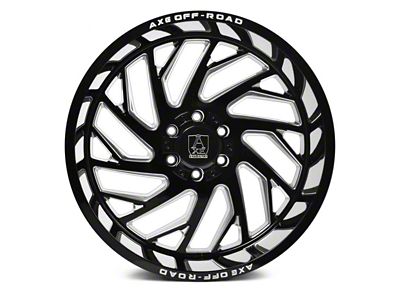 Axe Wheels Zeus Gloss Black Milled 6-Lug Wheel; 22x12; -44mm Offset (15-20 F-150)