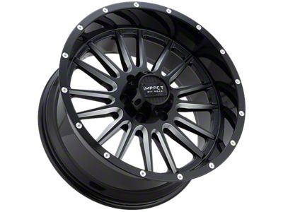Impact Wheels 833 Gloss Black Milled 6-Lug Wheel; 17x9; -12mm Offset (23-24 Canyon)