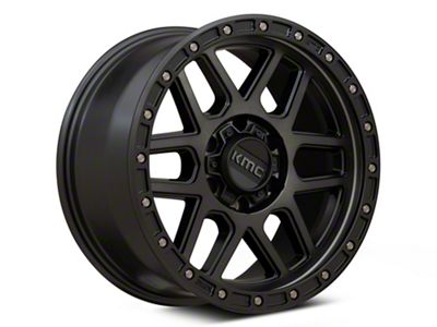 KMC Mesa Satin Black with Gray Tint 6-Lug Wheel; 18x9; 18mm Offset (23-24 Canyon)