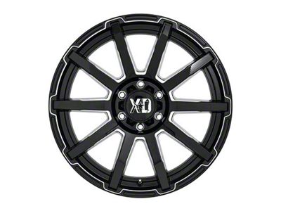 XD Outbreak Gloss Black Milled 6-Lug Wheel; 17x9; 30mm Offset (07-13 Sierra 1500)