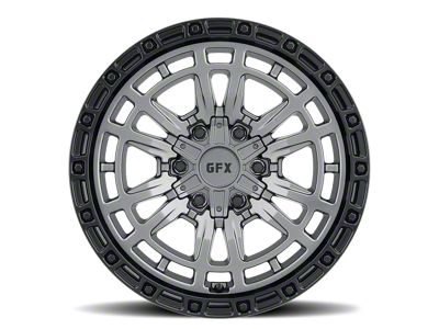 G-FX TR-24 Matte Gray with Matte Black Lip 6-Lug Wheel; 20x9; 12mm Offset (19-24 Silverado 1500)