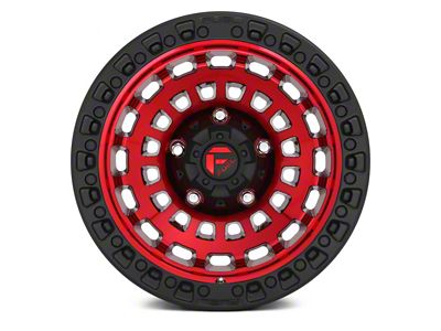 Fuel Wheels Zephyr Candy Red with Black Bead Ring 6-Lug Wheel; 18x9; 1mm Offset (2024 Ranger)