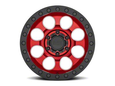 Black Rhino Riot Candy Red with Black Ring 6-Lug Wheel; 17x8.5; -30mm Offset (23-24 Canyon)