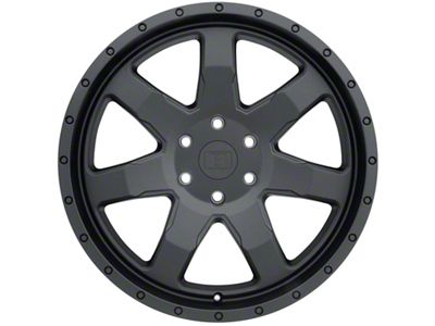 Level 8 Wheels Slam Matte Black 6-Lug Wheel; 17x8.5; -24mm Offset (99-06 Silverado 1500)