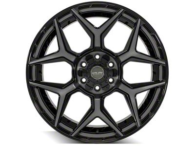 4Play 4P83 Brushed Black 6-Lug Wheel; 22x9; 12mm Offset (23-24 Canyon)