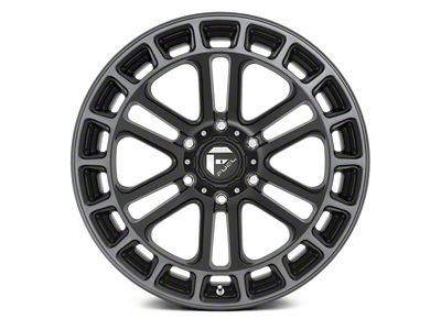 Fuel Wheels Heater Matte Black Double Dark Tint Machined 6-Lug Wheel; 20x10; -18mm Offset (2024 Ranger)