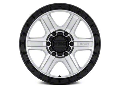 Fuel Wheels Outrun Machined with Gloss Black Lip 6-Lug Wheel; 18x9; 18mm Offset (19-24 Silverado 1500)