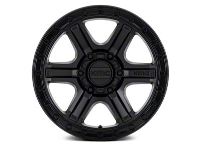 Fuel Wheels Outrun Matte Black with Gloss Black Lip 6-Lug Wheel; 18x9; 18mm Offset (99-06 Sierra 1500)