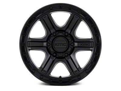 Fuel Wheels Outrun Matte Black with Gloss Black Lip 6-Lug Wheel; 17x8.5; -10mm Offset (19-23 Ranger)