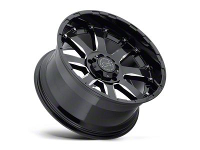 Black Rhino Sierra Gloss Black Milled 6-Lug Wheel; 22x10; -12mm Offset (21-24 Yukon)