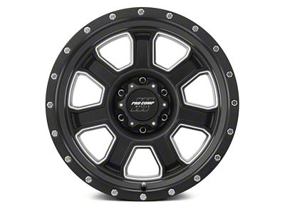 Pro Comp Wheels Sledge Satin Black Milled 6-Lug Wheel; 17x9; -6mm Offset (07-14 Tahoe)