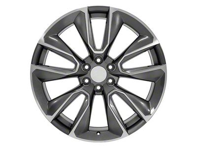 CV32 Gunmetal Machined 6-Lug Wheel; 24x10; 28mm Offset (19-24 Silverado 1500)