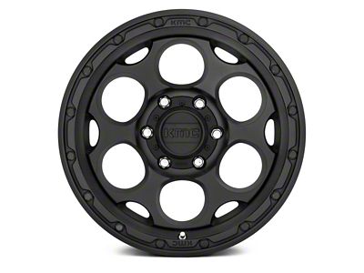 KMC Dirty Harry Textured Black 6-Lug Wheel; 18x8.5; 0mm Offset (07-13 Sierra 1500)