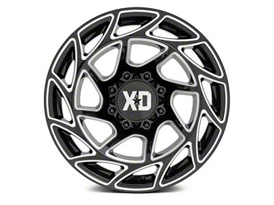 XD Onslaught Gloss Black Milled 6-Lug Wheel; 22x12; -44mm Offset (99-06 Sierra 1500)