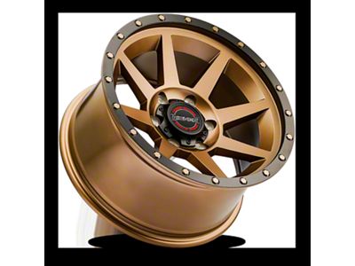 Wicked Offroad W935 Bronze Center with Black Lip 6-Lug Wheel; 17x9; 0mm Offset (99-06 Silverado 1500)