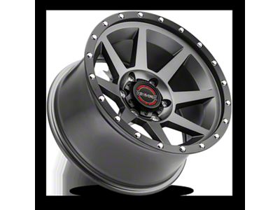 Wicked Offroad W935 Gray Center with Black Lip 6-Lug Wheel; 17x9; 0mm Offset (19-23 Ranger)