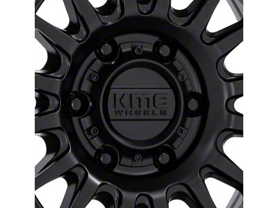 KMC IMS Matte Black with Gloss Black Lip 6-Lug Wheel; 17x8.5; -10mm Offset (99-06 Sierra 1500)