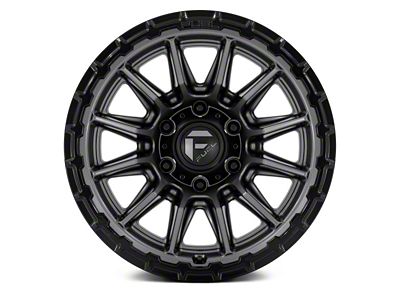 Fuel Wheels Piston Matte Gunmetal with Gloss Black Lip 6-Lug Wheel; 20x9; 1mm Offset (99-06 Silverado 1500)