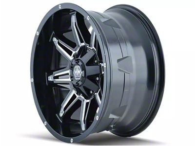 Mayhem Wheels Rampage Gloss Black Milled 6-Lug Wheel; 17x9; 13mm Offset (99-06 Sierra 1500)