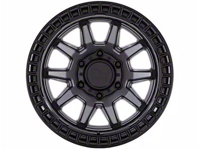 Black Rhino Calico Matte Gunmetal with Matte Black Lip 6-Lug Wheel; 17x8.5; 0mm Offset (07-13 Sierra 1500)