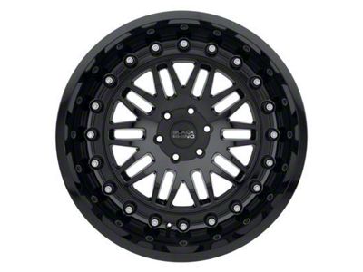 Black Rhino Fury Gloss Black 6-Lug Wheel; 20x11.5; -44mm Offset (19-24 Silverado 1500)