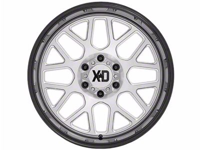 XD Grenade 2 Brushed Milled with Gloss Black Lip 6-Lug Wheel; 24x12; -44mm Offset (21-24 Tahoe)