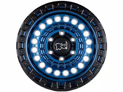 Black Rhino Sentinel Cobalt Blue with Black Ring 6-Lug Wheel; 20x9.5; 12mm Offset (19-24 Sierra 1500)