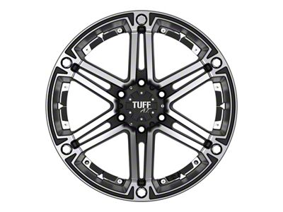 Tuff A.T. T01 Flat Black with Machined Face 6-Lug Wheel; 20x9; 10mm Offset (19-24 Silverado 1500)