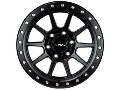 CXA Off Road Wheels TR4 SPRINT Full Matte Black 6-Lug Wheel; 17x9; -18mm Offset (07-13 Silverado 1500)
