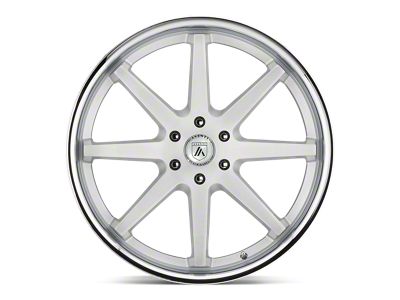 Asanti Kaiser Brushed Silver with Chrome Lip 6-Lug Wheel; 24x10; 30mm Offset (19-24 Sierra 1500)