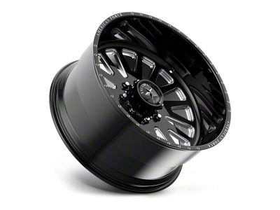 American Force F20 Atom SS Gloss Black Machined 6-Lug Wheel; 22x14; -73mm Offset (14-18 Silverado 1500)