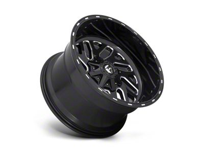 Fuel Wheels Triton Gloss Black Milled 6-Lug Wheel; 22x14; -75mm Offset (15-20 Yukon)
