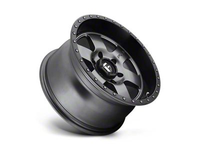 Fuel Wheels Podium Matte Gunmetal with Black Bead Ring 6-Lug Wheel; 18x9; 19mm Offset (23-24 Colorado)