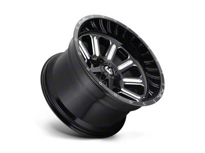 Fuel Wheels Hardline Gloss Black Milled 6-Lug Wheel; 17x9; -12mm Offset (19-24 Silverado 1500)