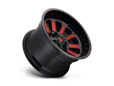 Fuel Wheels Hardline Gloss Black with Red Tinted Clear 6-Lug Wheel; 18x9; -12mm Offset (23-24 Colorado)