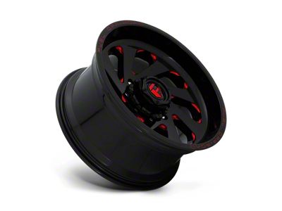 Fuel Wheels Vortex Gloss Black with Red Tinted Clear 6-Lug Wheel; 20x10; -18mm Offset (07-14 Yukon)