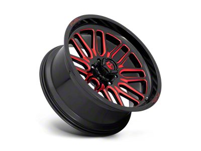 Fuel Wheels Ignite Gloss Black with Red Tinted Clear 6-Lug Wheel; 20x10; -18mm Offset (23-24 Colorado)