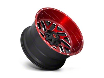 Fuel Wheels Triton Candy Red Milled 6-Lug Wheel; 22x10; -19mm Offset (19-24 Silverado 1500)
