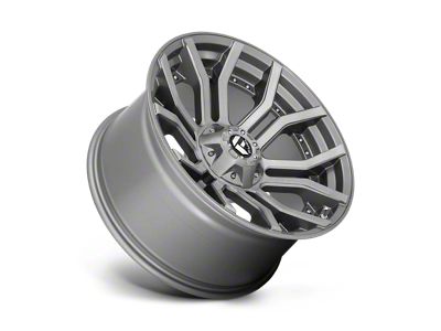 Fuel Wheels Rage Platinum Brushed Gunmetal with Tinted Clear 6-Lug Wheel; 22x10; -18mm Offset (07-14 Yukon)