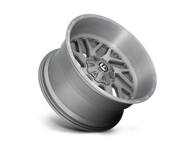 Fuel Wheels Triton Platinum Brushed Gunmetal with Tinted Clear 6-Lug Wheel; 22x12; -44mm Offset (07-14 Yukon)