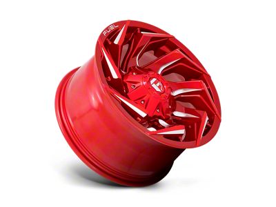 Fuel Wheels Reaction Candy Red Milled 6-Lug Wheel; 22x10; -18mm Offset (21-24 Yukon)