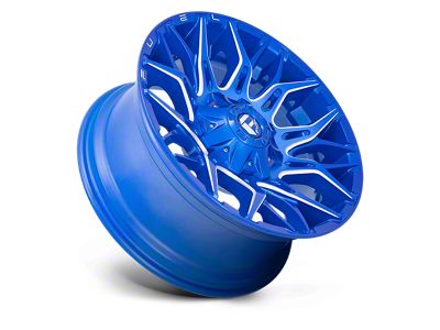 Fuel Wheels Twitch Anodized Blue Milled 6-Lug Wheel; 22x10; -18mm Offset (99-06 Silverado 1500)
