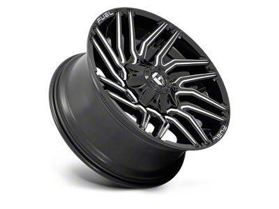 Fuel Wheels Typhoon Gloss Black Milled 6-Lug Wheel; 22x10; -18mm Offset (07-14 Yukon)