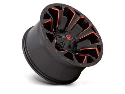 Fuel Wheels Assault Matte Black Red Milled 6-Lug Wheel; 20x12; -43mm Offset (19-24 Sierra 1500)