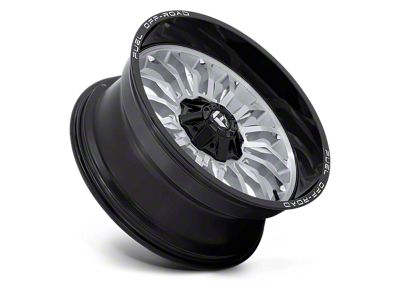 Fuel Wheels Arc Silver Brushed Face with Milled Black Lip 6-Lug Wheel; 22x10; -18mm Offset (19-24 Silverado 1500)