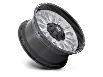 Fuel Wheels Arc Silver Brushed Face with Milled Black Lip 6-Lug Wheel; 22x12; -44mm Offset (19-23 Ranger)