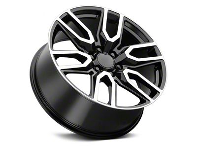 Voxx Replica DNNZH Style Gloss Black Machined 6-Lug Wheel; 22x9; 31mm Offset (19-24 Sierra 1500)