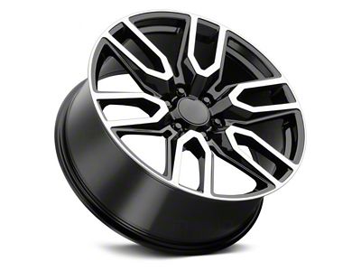 Voxx Replica DNNZH Style Gloss Black Machined 6-Lug Wheel; 22x9; 31mm Offset (14-18 Sierra 1500)